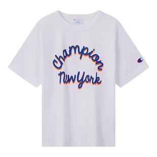 Champion冠军童装夏季新款男女童潮流印花多色LOGO舒适短袖T恤