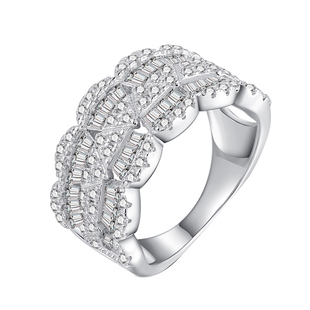 JollyMolly小众设计师925银甜美礼物生日个性重工女花瓣戒别针戒