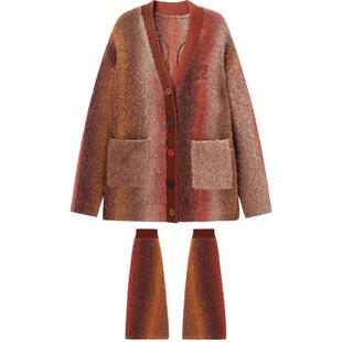 太平鸟女装冬季渐变线开衫A3EDD4156