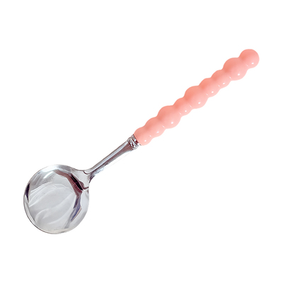 四色珍珠不锈钢仿陶瓷手柄西餐勺