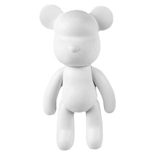 白胚流体熊涂色diy暴力熊网红手工自制白色颜料手办摆件摆摊玩偶