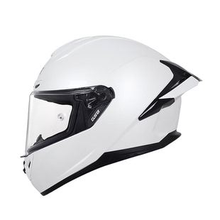 gsb361gt头盔女士白色摩托车全盔男大尾翼复古巡航机车冬季头盔