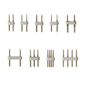 LED灯带插针电源连接针两针三线220V灯带导线四线全铜对接针