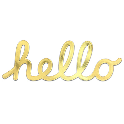 创意英文hello金属笔记本贴纸