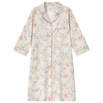 舒雅女士棉莫代尔家居睡裙