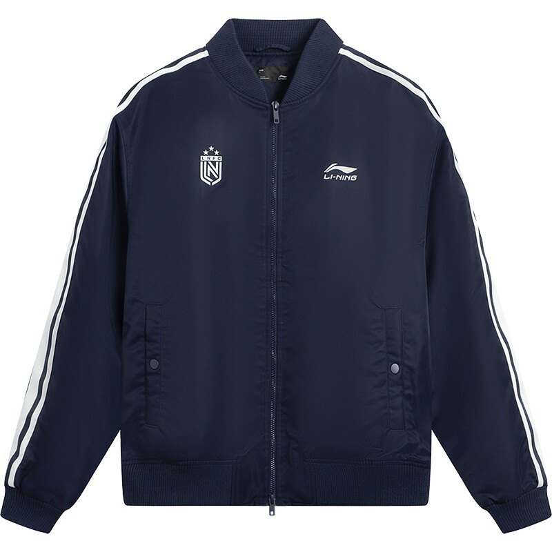 创宙 李宁棉服男秋冬官方新款工装飞行夹克红色宽松保暖棒球服女运动服