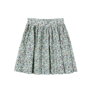 UNRETRO复古全棉高腰彩色波点半身裙女小个子甜酷少女宽松A字伞裙