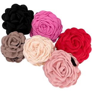 玫瑰花朵发夹女2026新款后脑勺盘发抓夹大号头花鲨鱼夹子发卡头饰
