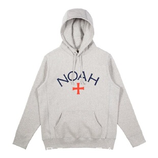 NOAh连帽加绒套头男女情侣defans同款黑魂初代十字帽衫简约卫衣