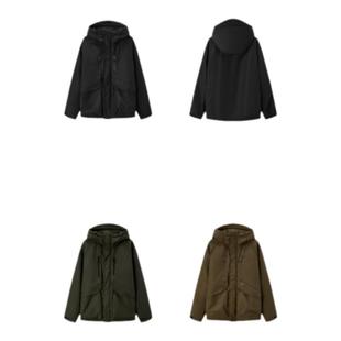 森马棉服男防风三防外套短款工装山系户外登山连帽上衣冬装轻薄款