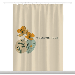 浴室卡通浴帘隔断卫生间免打孔淋浴防霉帘子洗澡间防水布门帘窗帘