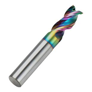 钨钢铝用铣刀高效开粗前波刃U型槽波纹七彩涂层合金波浪刃口3三刃