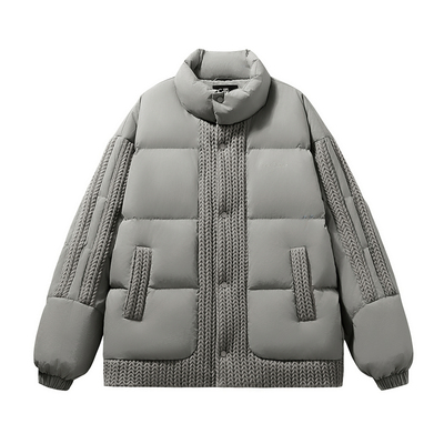 辛普森一家立领绗缝户外休闲简约保暖鸭绒宽松冬季夹克羽绒服