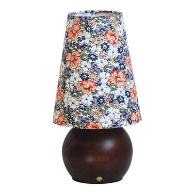 复古碎花装饰中古台灯美式轻奢卧室床头氛围桌面触摸充电小夜灯