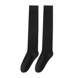 强压小腿袜女秋薄款压力显瘦中筒jk袜子春秋黑色半高筒过膝长筒袜