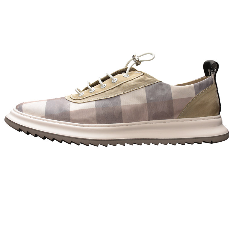 时尚格纹懒人搭扣网红休闲鞋