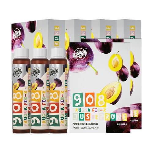 Bioe西梅酵素汁果蔬908西梅酵素益生元果汁夏季饮料150ml*6盒装