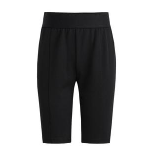 曼德诗高腰紧身百慕大短裤女2024春季新品简约百搭时尚显瘦铅笔裤