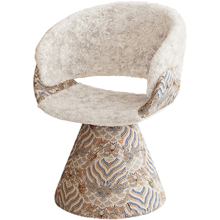 奶油风化妆凳2026新款可旋转梳妆凳女生卧室高级感化妆椅靠背凳子