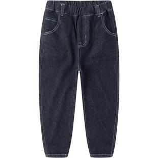 小象汉姆童装男童冬牛仔裤加绒新款儿童裤子2026冬装大童韩版长裤