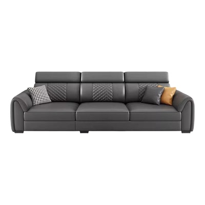 北欧猫爪皮沙发小户型现代简约