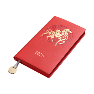 文创艺2026年新款笔记本本子A6马年高颜值精致高级日记本随身商务高档工作记事本定制可印logo会议专用记录本