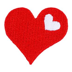 新款自粘爱心卡通布贴衣服鞋子刺绣贴补丁贴羽绒服修补破洞装饰贴