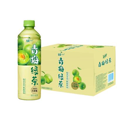 统一青梅绿茶味饮品饮料梅香茶