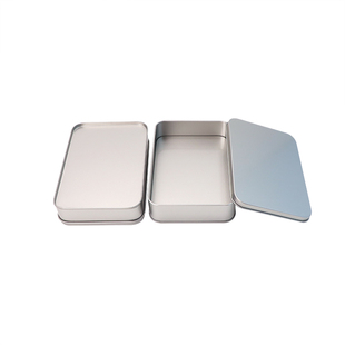 马口铁盒长方形连体滑盖带锁收纳盒随身小铁盒圆形铁罐空盒可定制