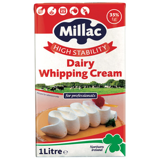 南侨红米勒奶油1L 英国进口家用私房用生日蛋糕装饰纯动物稀奶油