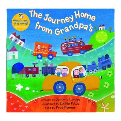 现货 英文原版 廖彩杏书单 平装绘本附CD 韵文与歌谣启蒙学习 奇宝图书 Barefoot Books:The Journey Home from Grandpa's