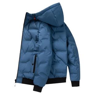 稻草人羽绒服男士冬季2025新款连帽双面穿短款外套白鸭绒加厚上衣