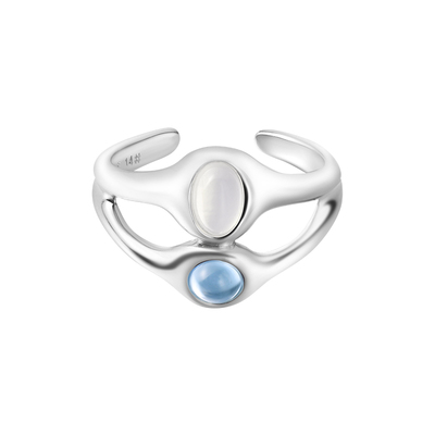 ARSIS流光波光月影戒指气质