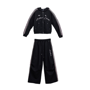 CBXLAB儿童街舞潮牌哥特铆钉弧线潮酷套装美式街头hiphop街舞运动