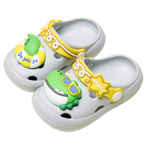 幸福玛丽儿童拖鞋夏季男童洞洞鞋防滑室内洗澡幼儿凉拖宝宝沙滩鞋