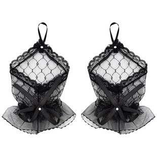 洛丽塔Lolita蕾丝花边无指手套中指手袖lo娘花嫁拍照cos护腕袖套