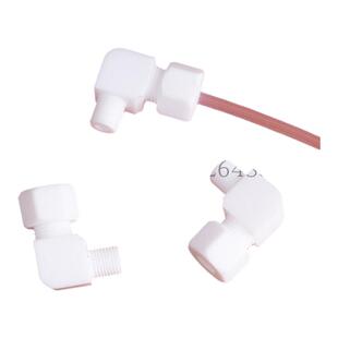 聚四氟乙烯外丝弯头特氟龙外牙直角接头铁氟龙90度卡套弯通防腐