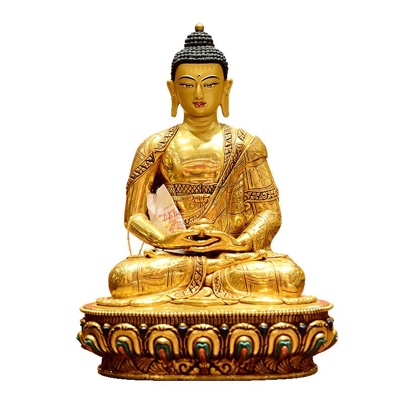 闯隆释迦族全鎏金阿弥陀佛