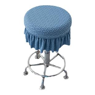 圆凳子套罩转椅椅子套垫圆形吧台美容美发凳套圆坐垫保护套升降椅