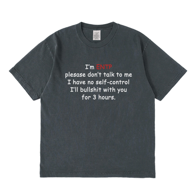 I'm ENTP短袖t恤夏季设计感小众情侣男女宽松圆领上衣