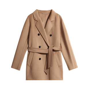 衣尚【100%纯山羊绒】双面呢大衣冬季女士廓形大衣新款双排扣外套