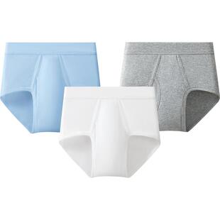 三枪内裤男纯棉高腰大码全棉男士三角裤中老年透气内裤