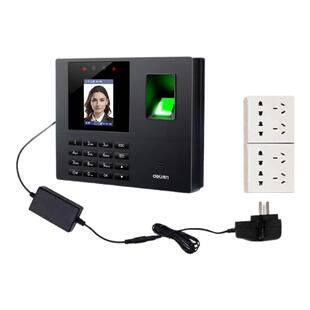 得力智能云考勤机34521人脸指纹识别打卡机员工上下班刷脸签到机公司企业工地出勤管理外手机打卡机跨天排班C