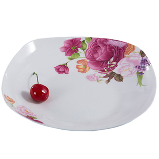 创意方盘方形碟子家用陶瓷骨瓷盘子菜盘饭盘深盘水果盘点心盘餐具