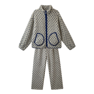 文森熊猫【双面舒棉绒】睡衣女款秋冬季加厚加绒保暖家居服可外穿