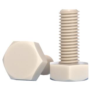 PEEK耐高温耐酸碱绝缘树脂高强度塑料外六角螺丝螺栓螺杆螺钉大全