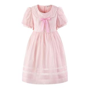 东京岁时记jk粉色连衣裙女夏日新款校供甜美可爱公主裙樱花气泡水