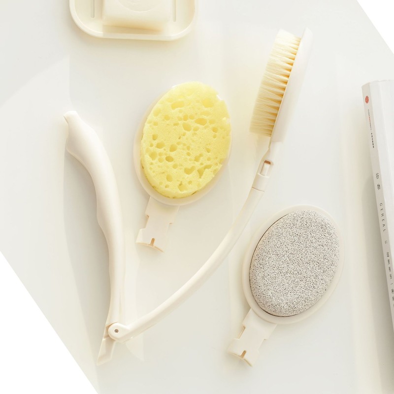 洗澡刷子搓澡神器长柄沐浴刷软毛浴花后背搓背刷搓泥沐浴球搓澡巾