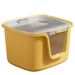 猫砂盆超大号全封闭式防带砂除臭厕所防外溅顶入一体式特大猫沙盆