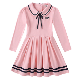 女童连衣裙春秋款儿童裙子春装2026新款春季洋气大童女孩polo长袖
